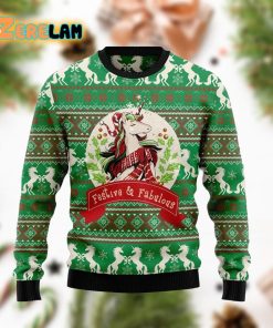 Unicorn Festive Fabulous Ugly Sweater