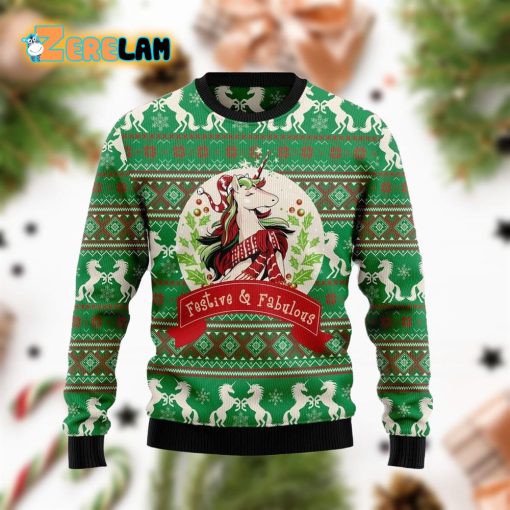Unicorn Festive Fabulous Ugly Sweater