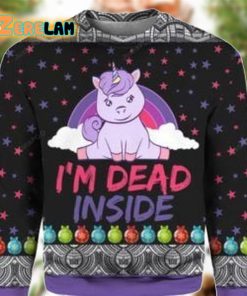 Unicorn Im Dead Inside Ugly Sweater