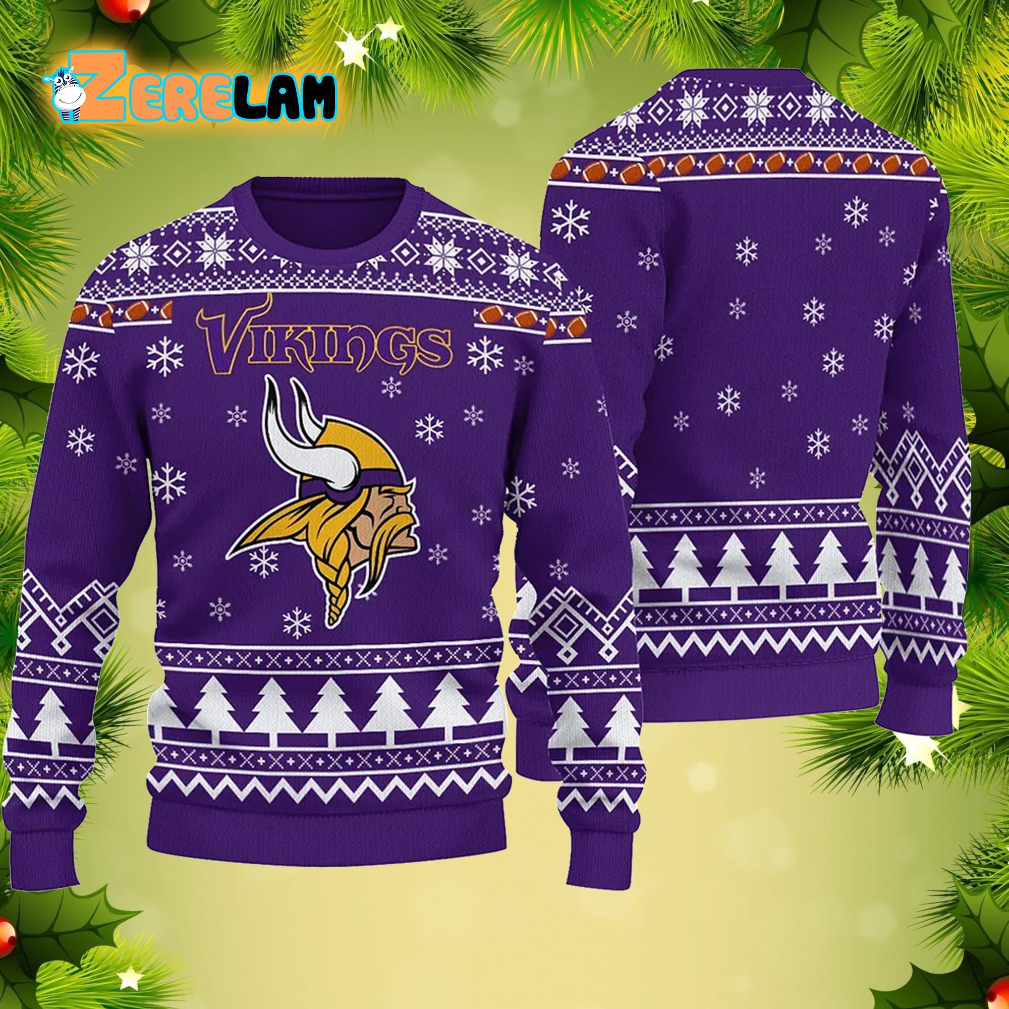 Minnesota Vikings Ugly Christmas Sweater 3D