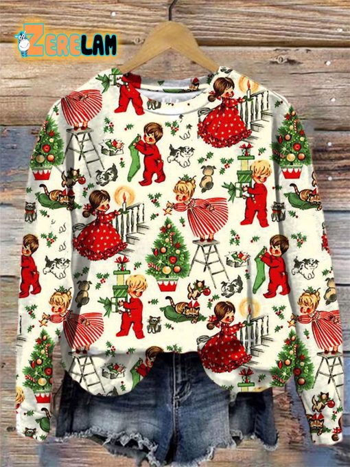 Vintage Christmas Boys Girls Sweatshirt