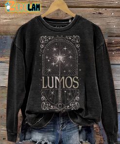 Vintage Lumos Maxima Harry Potter Wizard House Casual Print Sweatshirt