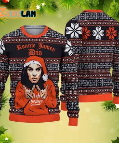 Vintage Ronnie James Dio Bah Humbug Limited Edition Christmas Ugly Sweater