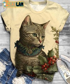 Vitange Cat Christmas T-Shirt