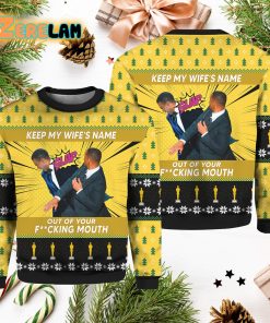 Will Smith Slaps Chris Rock Christmas Ugly Sweater