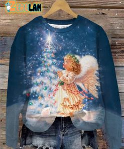 Winter Angel Prayer Christmas Sweatshirt