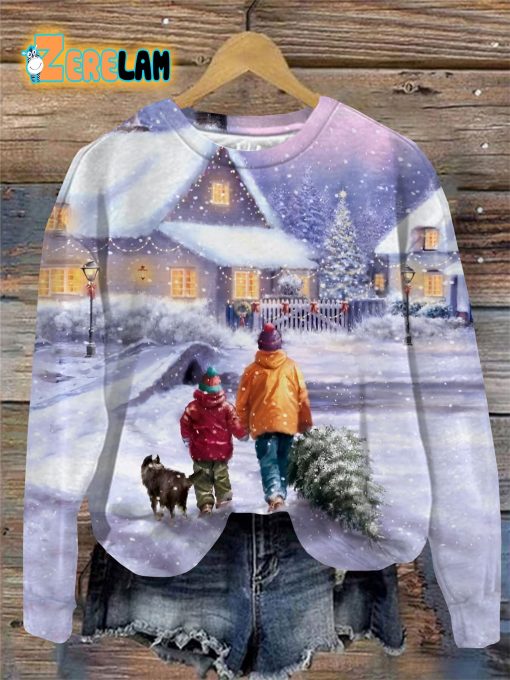 Winter Home Family Christmas Sweatshirt