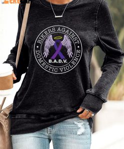 Womens Bikers Sgainst Domestic Violence Print Sweatshirt 3