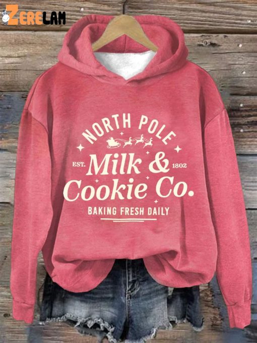 Women’s Christmas Milk & Cookie Co. Printed Long Sleeve Sweatshirt