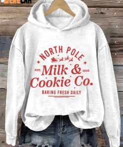 Womens Christmas Milk Cookie Co Printed Long Sleeve Sweatshirt 2