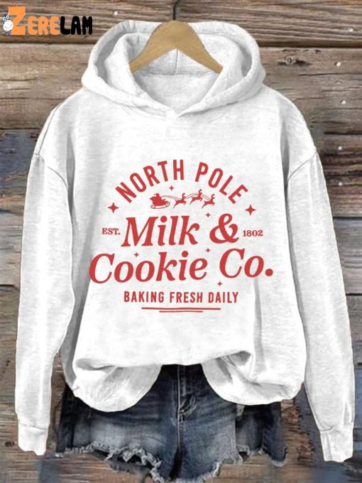 Women’s Christmas Milk & Cookie Co. Printed Long Sleeve Sweatshirt