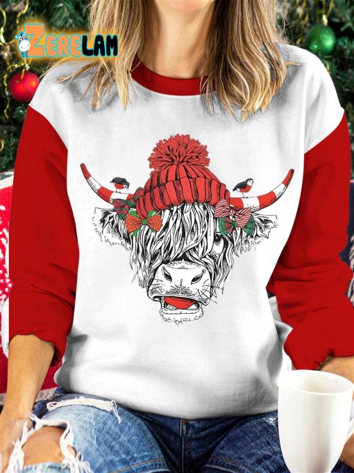 Women’s Cow Winter Long Sleeve Shirt
