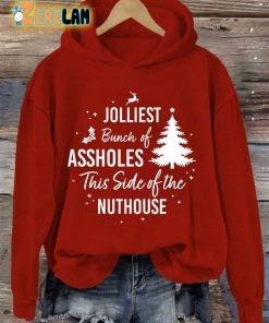 Womens Jolliest Bunch Of Assholes This Side Of The Nuthouse Hooded Sweatshirt 3
