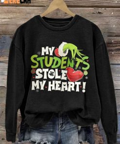 Womens My Students Stole My Heart Crew Neck Pullover Sweatshirt 3