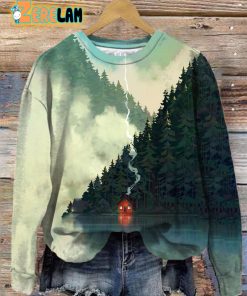 Women’s Red House In The Forest Sweatshirt