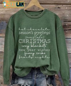 Women's Seasons Greetings Christmas Sweatshirt 1 1