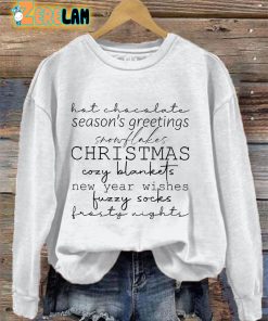 Womens Seasons Greetings Christmas Sweatshirt 4 1