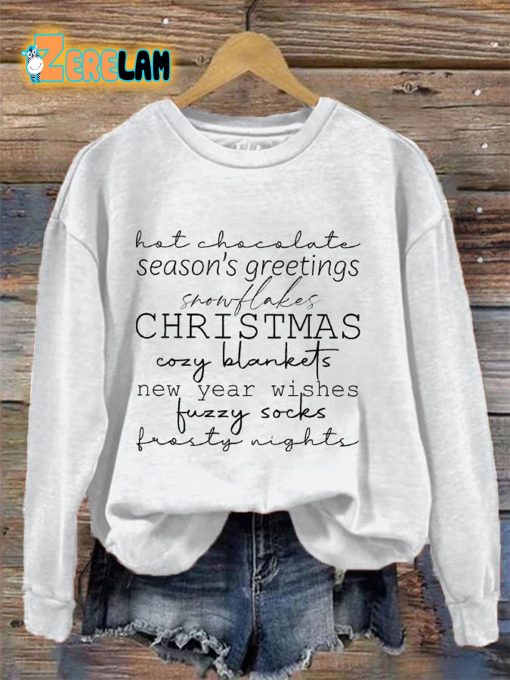 Women’s Seasons Greetings Christmas Sweatshirt