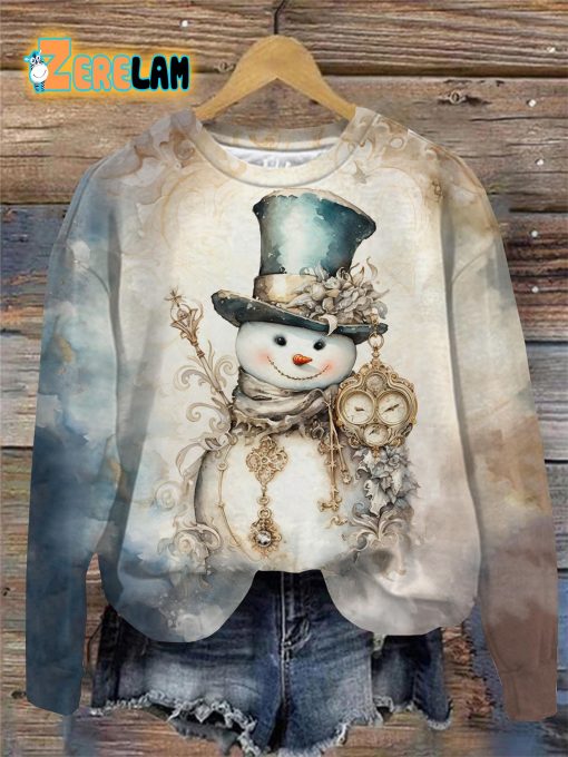 Women’s Snowman Vintage Sweatshirt