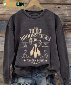 Womens The Three Broomsticks Print Casual Sweatshirt 1