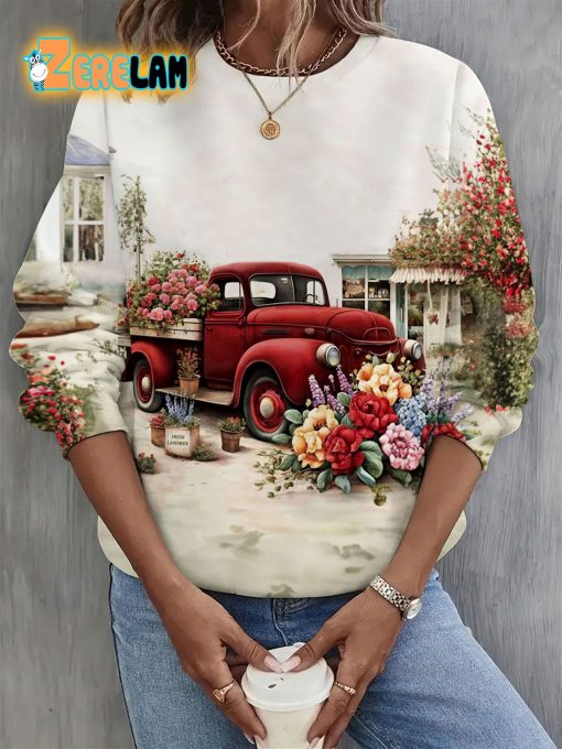 Women’s Trucker Floral Sweatshirt