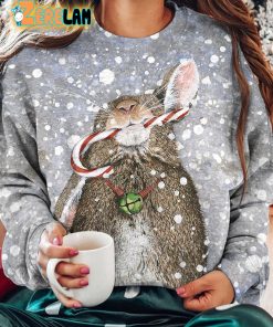 Women’s Winter Christmas Bunny Sweatshirt