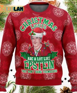 Xmas Lights Are Like Epstein Ugly Sweater Christmas