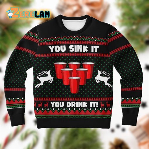 You Sink It You Drink It Ugly Sweater