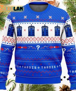 Dr Who TARDIS Christmas Ugly Sweater