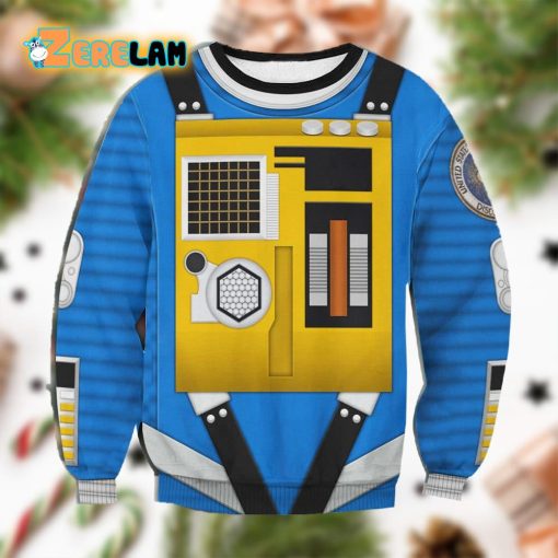 2001 A Space Odyssey Blue Ugly Sweater