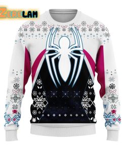 Spiderman White Christmas Ugly Sweater