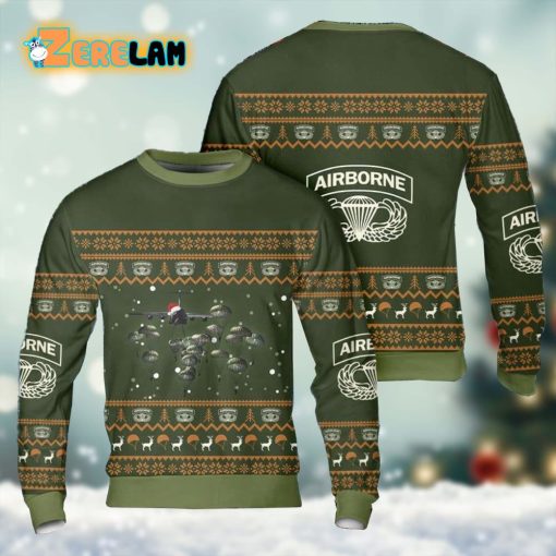 82nd Airborne Division Paratroopers Christmas Ugly Sweater