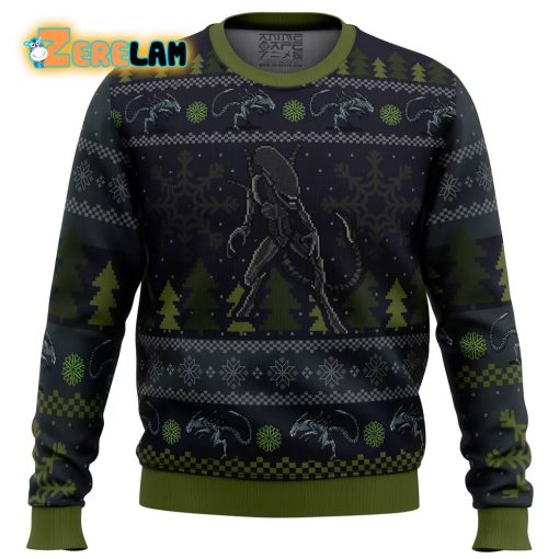 A Christmas Bug Hunt Xenomorph Ugly Sweater