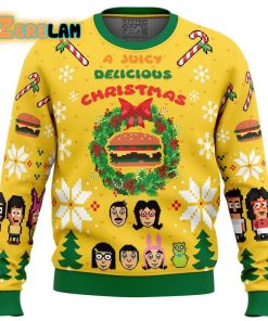 A Juicy Delicious Christmas Bobs Burgers Ugly Sweater