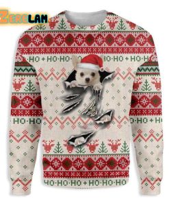 Adorable Chihuahua Dog Scratch Christmas Ugly Sweater