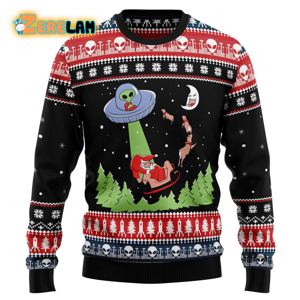 Alien Christmas Ugly Sweater - Zerelam