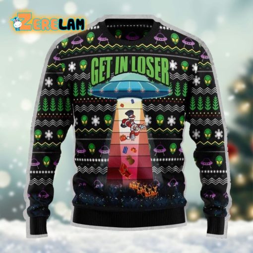 Alien Get In Loser Funny Christmas Gift Xmas Ugly Sweater