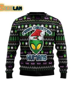 Alien Merry Christmas Humans Ugly Sweater