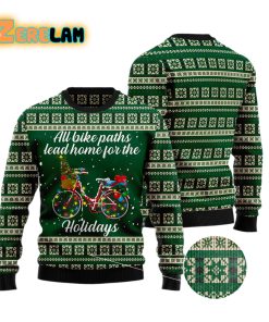 All Bike Paths Lead Home For The Holiday Ugly Sweater