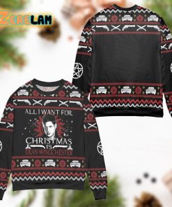 All I Want For Christmas Is Dean Winchester Supernatural Black Ugly Sweater