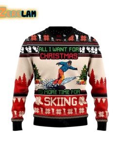 All I Want For Christmas Is Skiing Ugly Sweater