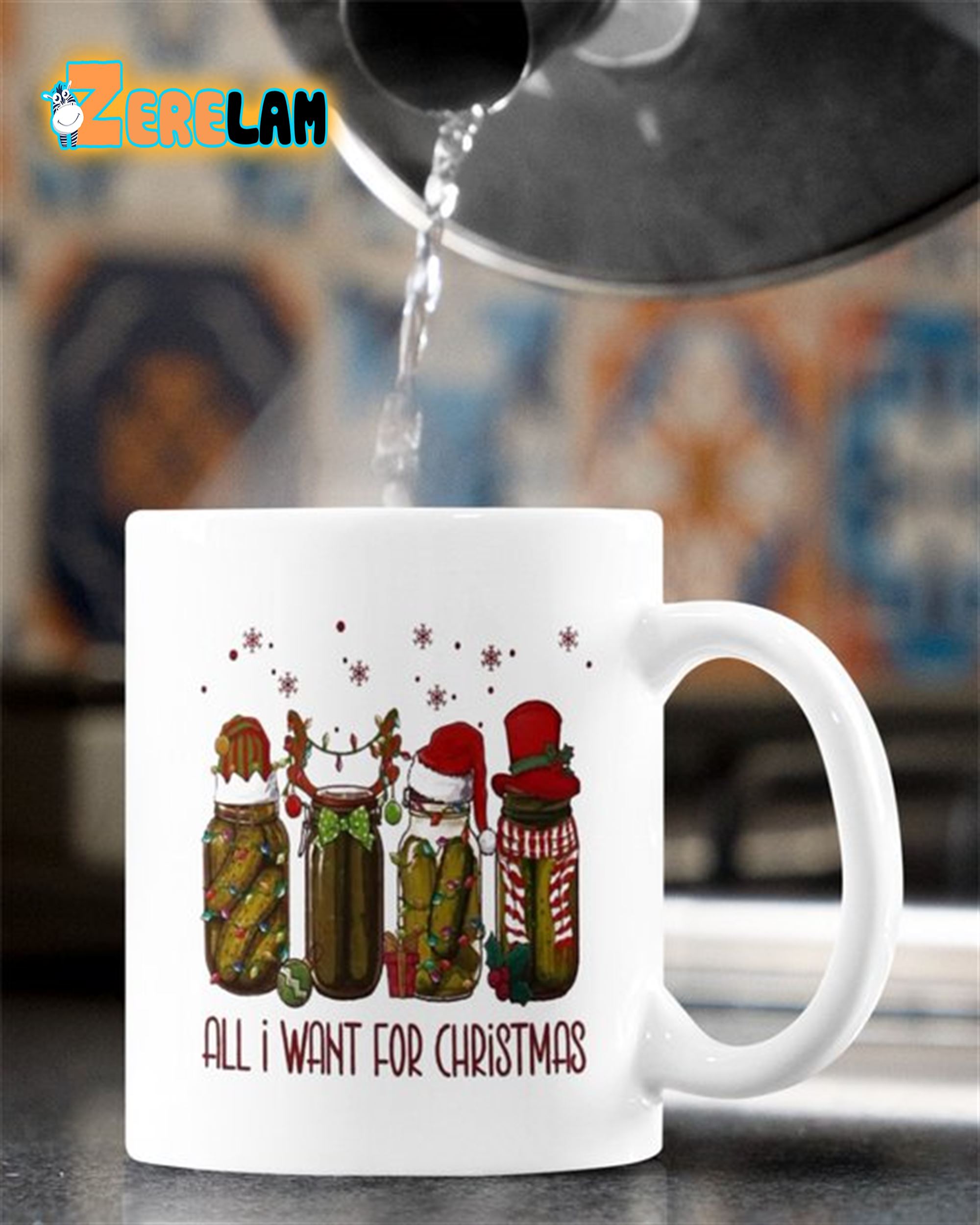 All I Want For Christmas Pickles Mug 1