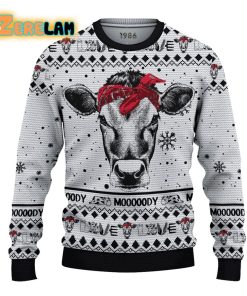 Amazing Cow Flowers Ugly Sweater 3d All Over Printed