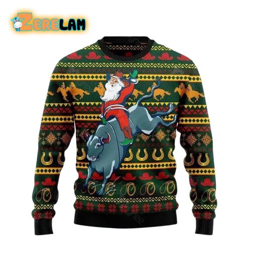 Amazing Cowboy Santa Claus Christmas Ugly Sweater