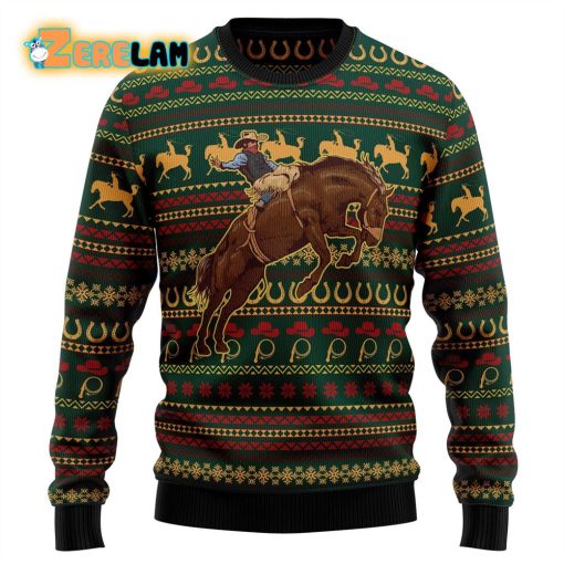 Amazing Cowboy Christmas Ugly Sweater