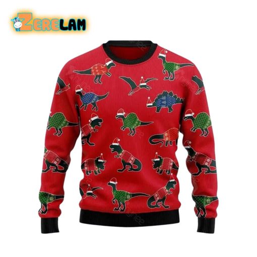 Amazing Dinosaur Christmas Ugly Sweater