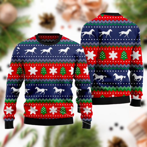 Amazing Horses Christmas Ugly Sweater