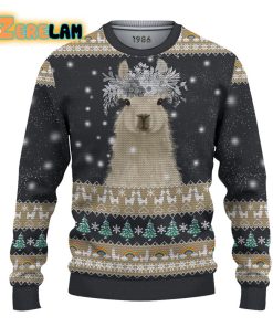 Amazing Llama Christmas Black Ugly Sweater
