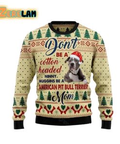 American Pit Bull Terrier Mom Christmas Ugly Sweater
