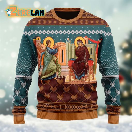 Annunciation Of The Mother Of God Ugly Sweater